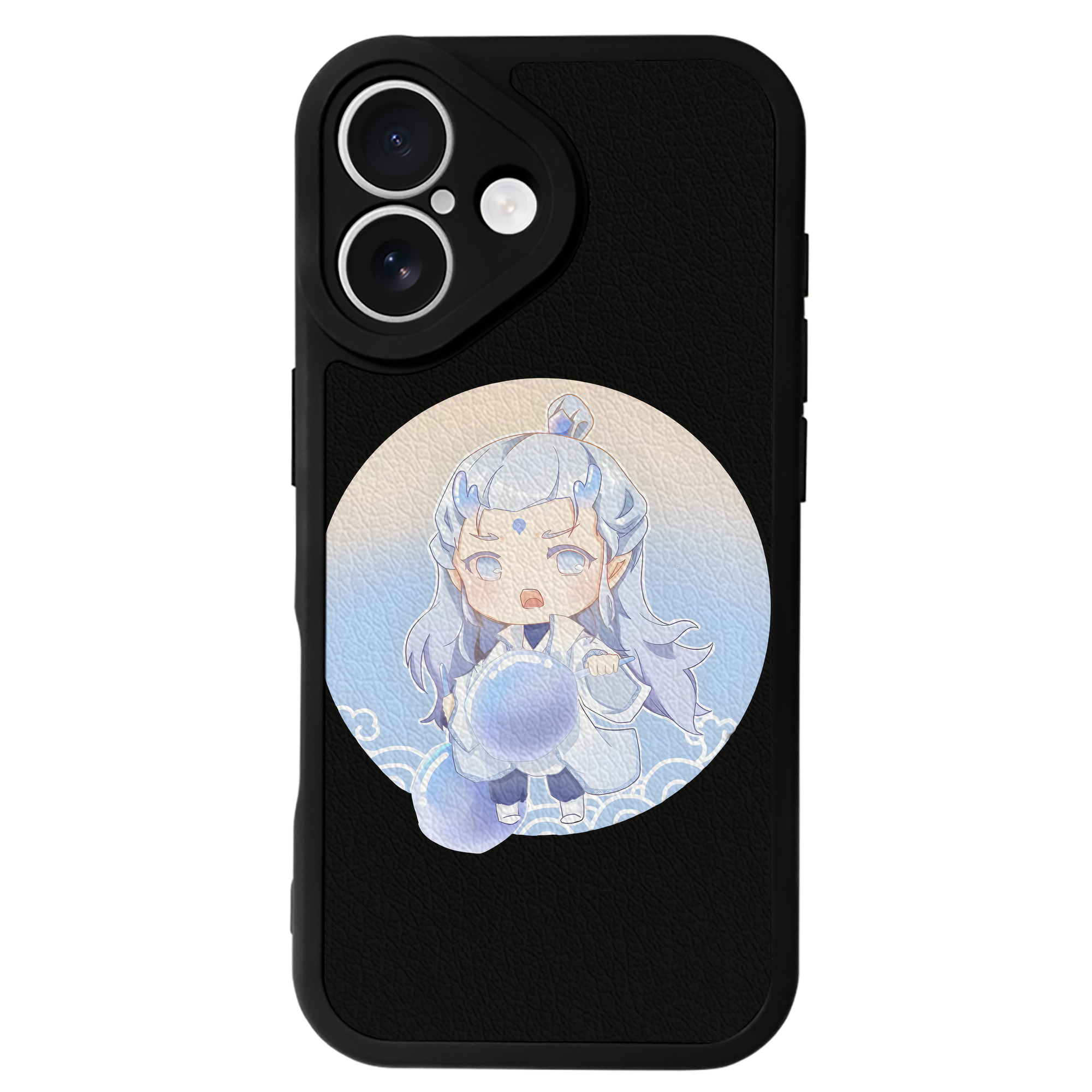 （画像用） Ne Zha 2 ナタ 魔童の大暴れ 【iPhone 16シリーズ対応】シリコンスマホケース（レザー調） 材質：シリコン